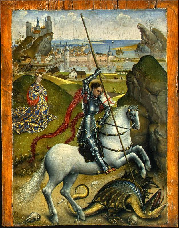 Rogier van der Weyden Saint George and the Dragon France oil painting art